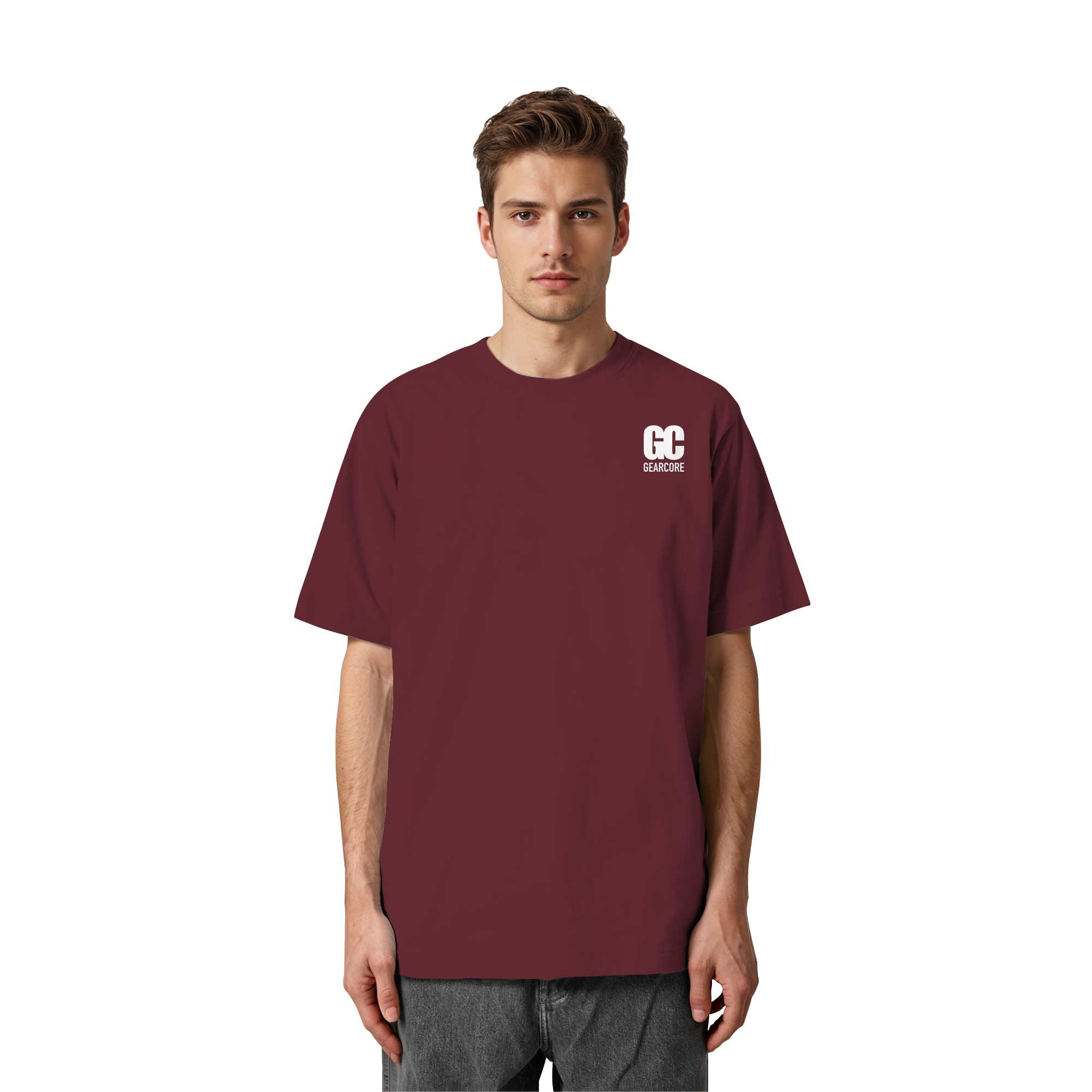 Basic Shirt White Label Burgundy