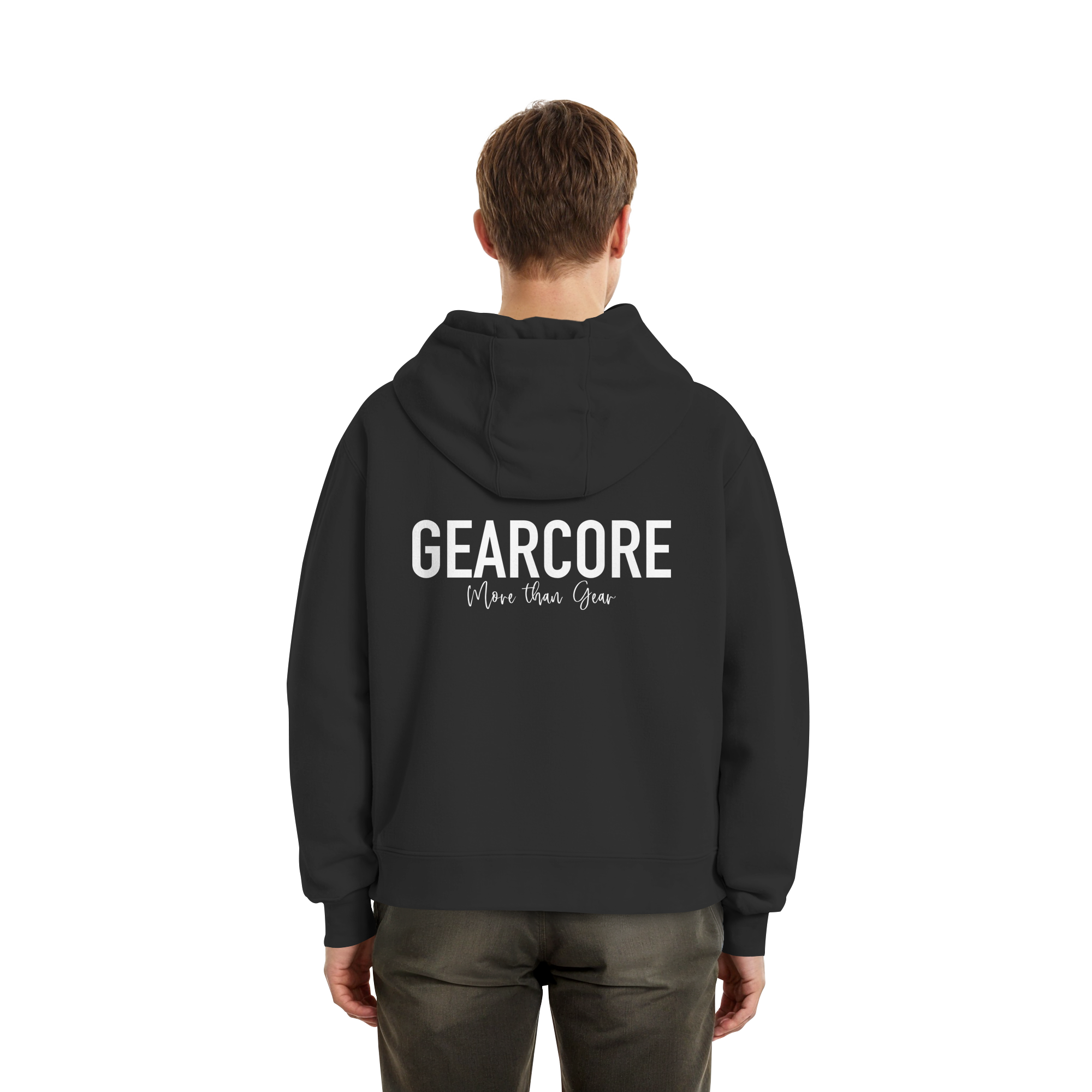 Basic Hoodie White Label Black