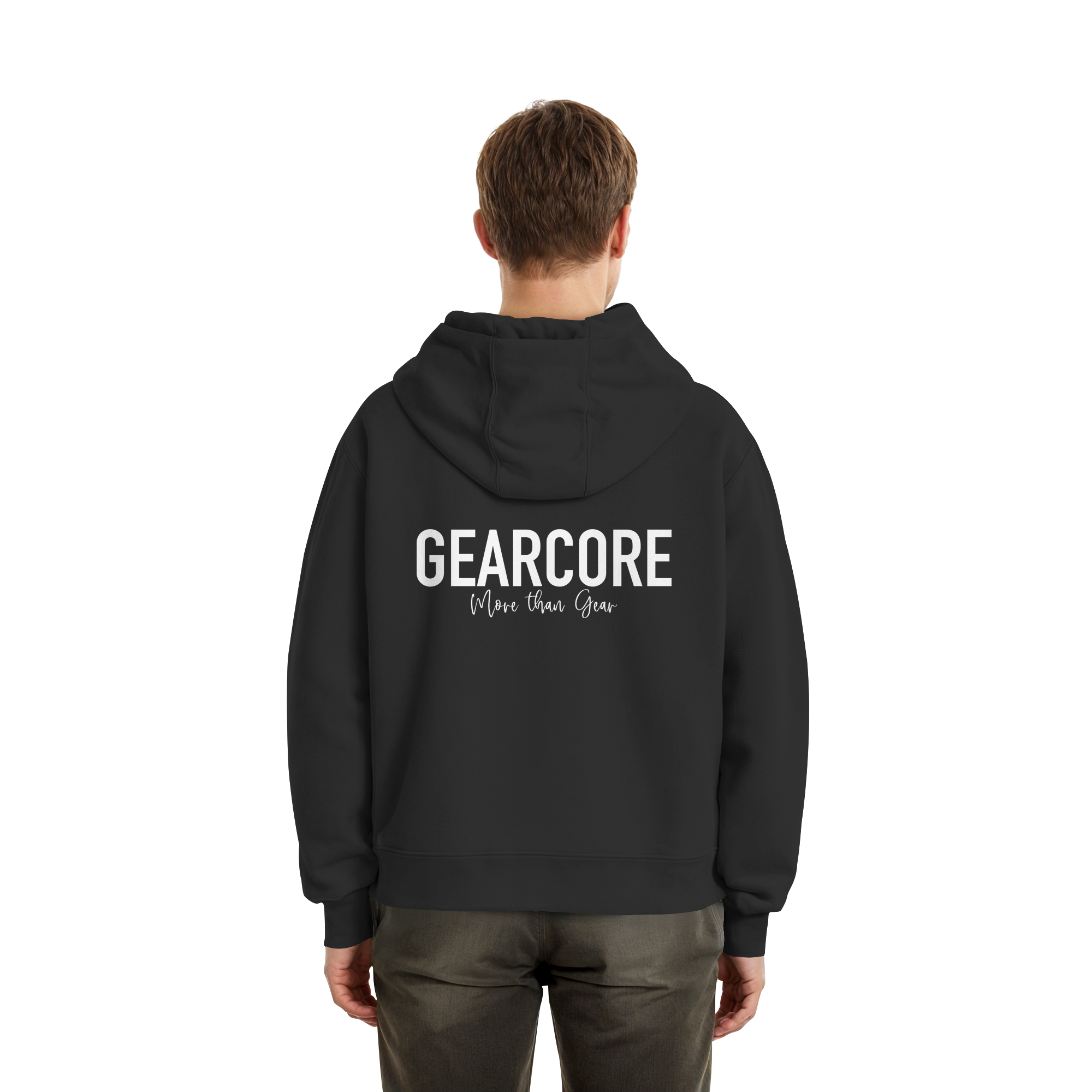 Basic Zipper White Label Black