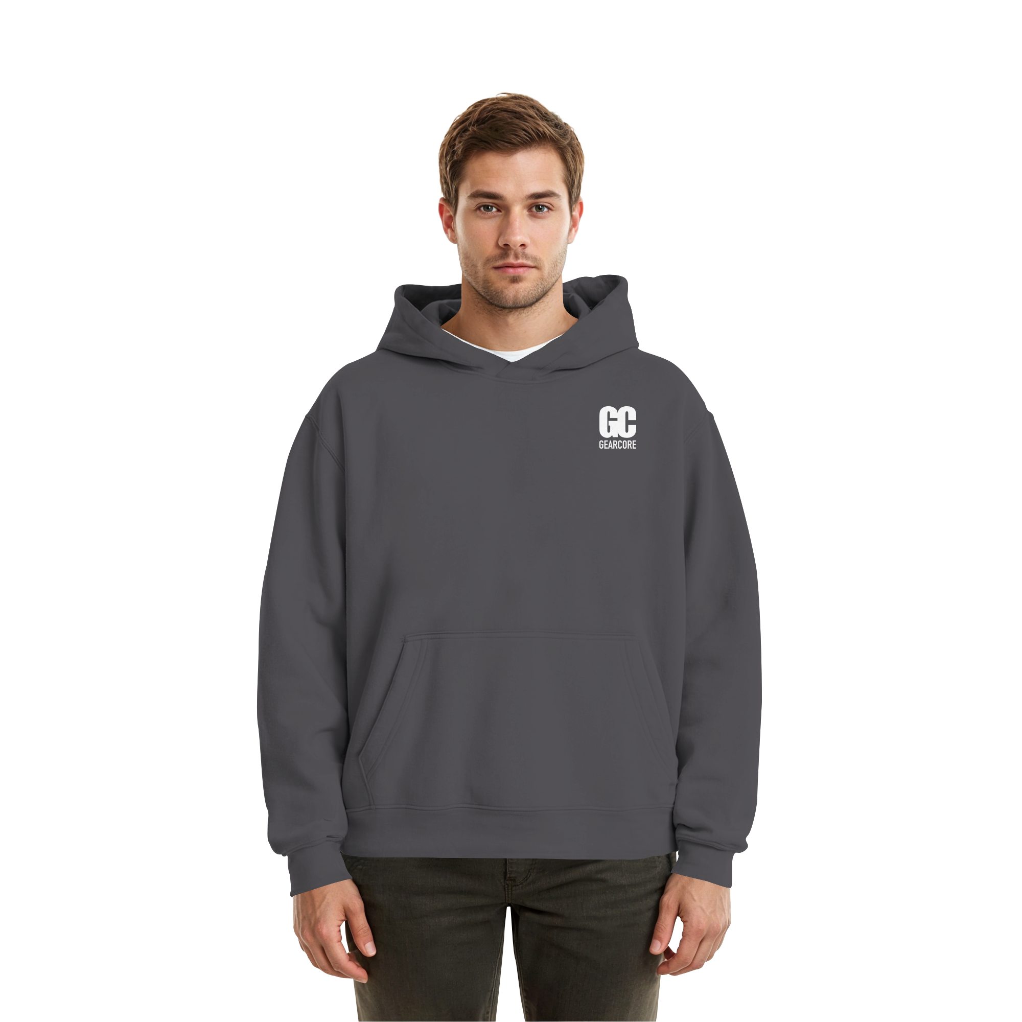 Basic Hoodie White Label Black