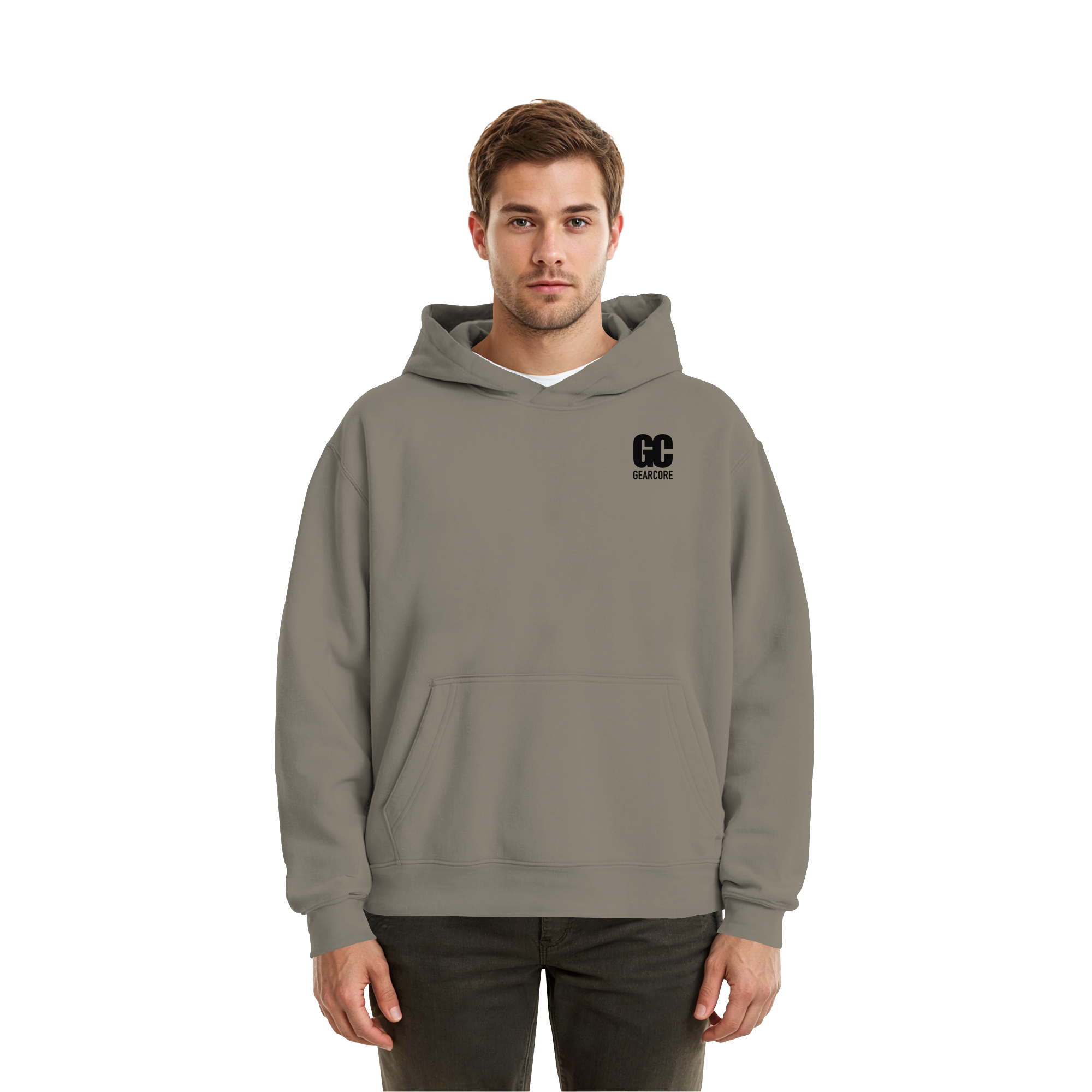 Basic Hoodie Black Label Pale Olive