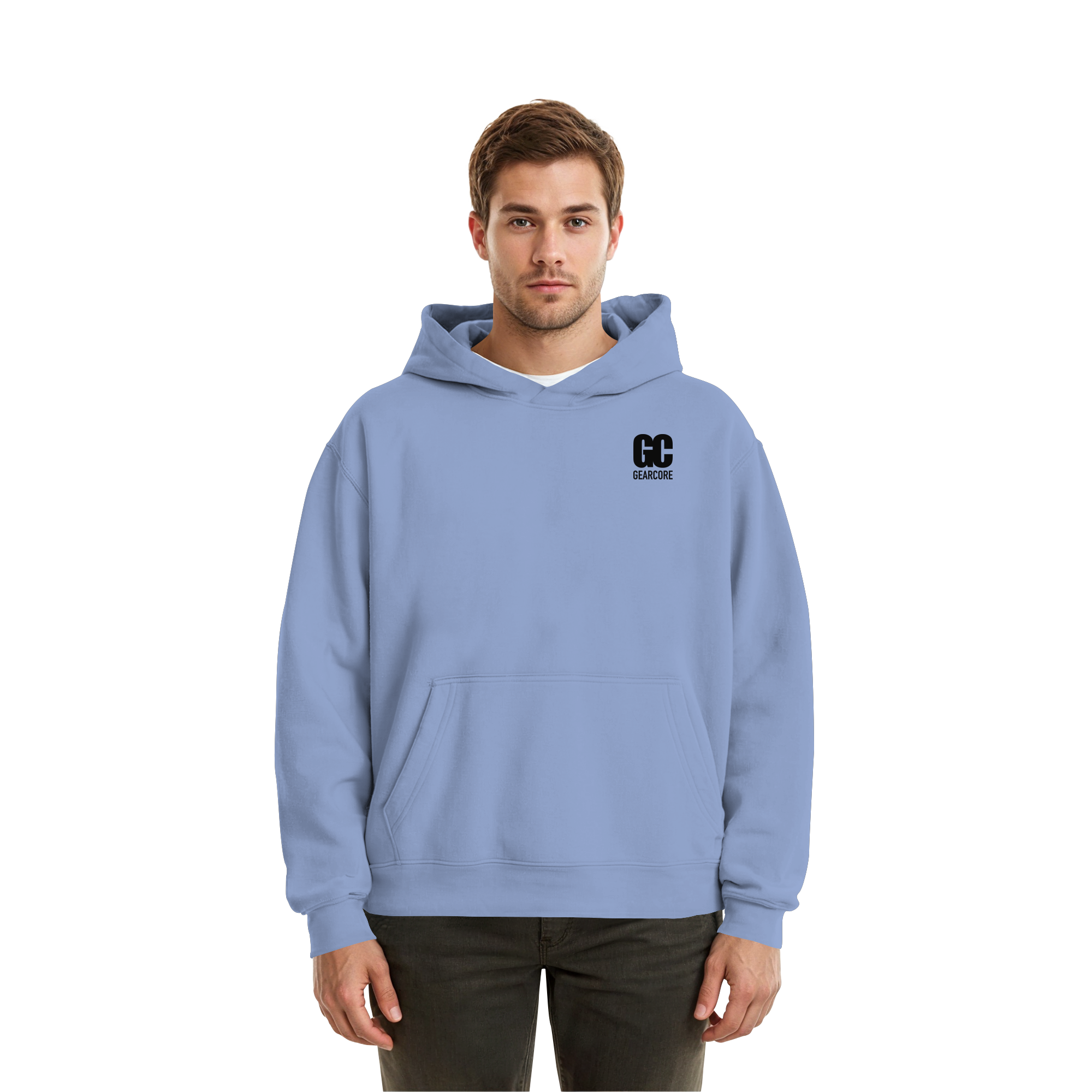 Basic Hoodie Black Label Pale Olive