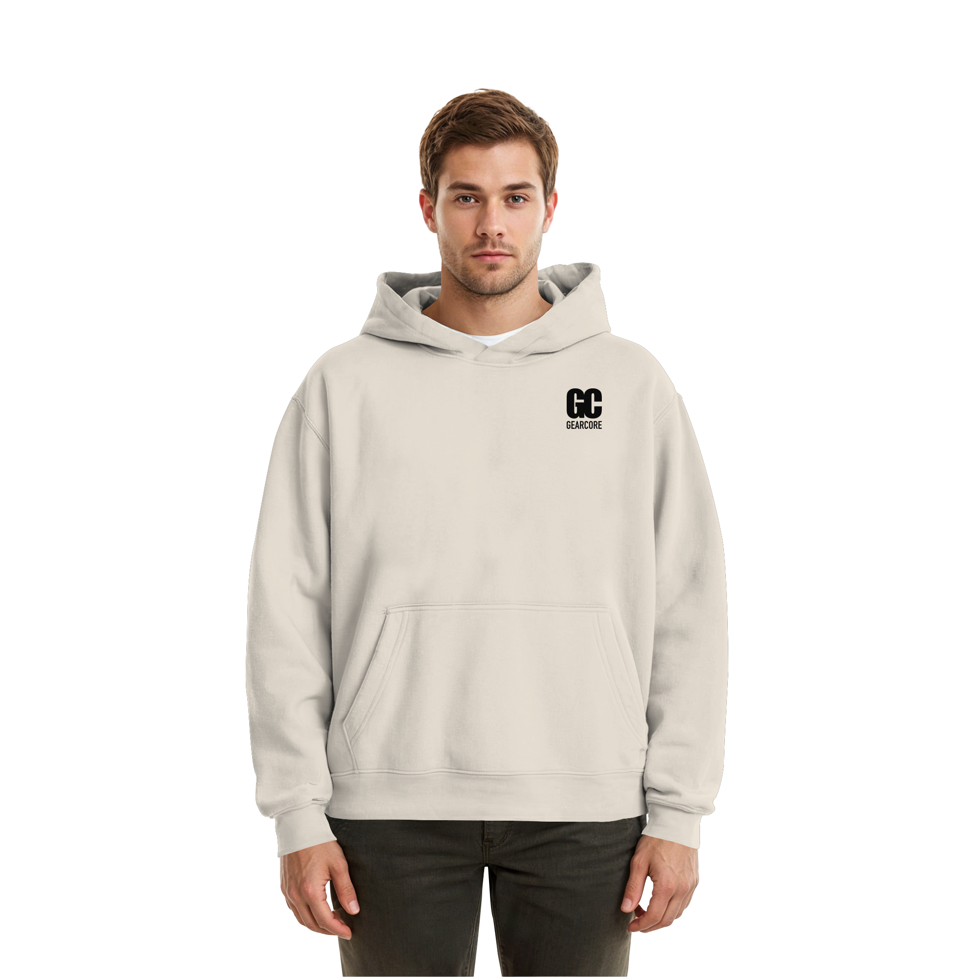 Basic Hoodie Black Label Pale Olive