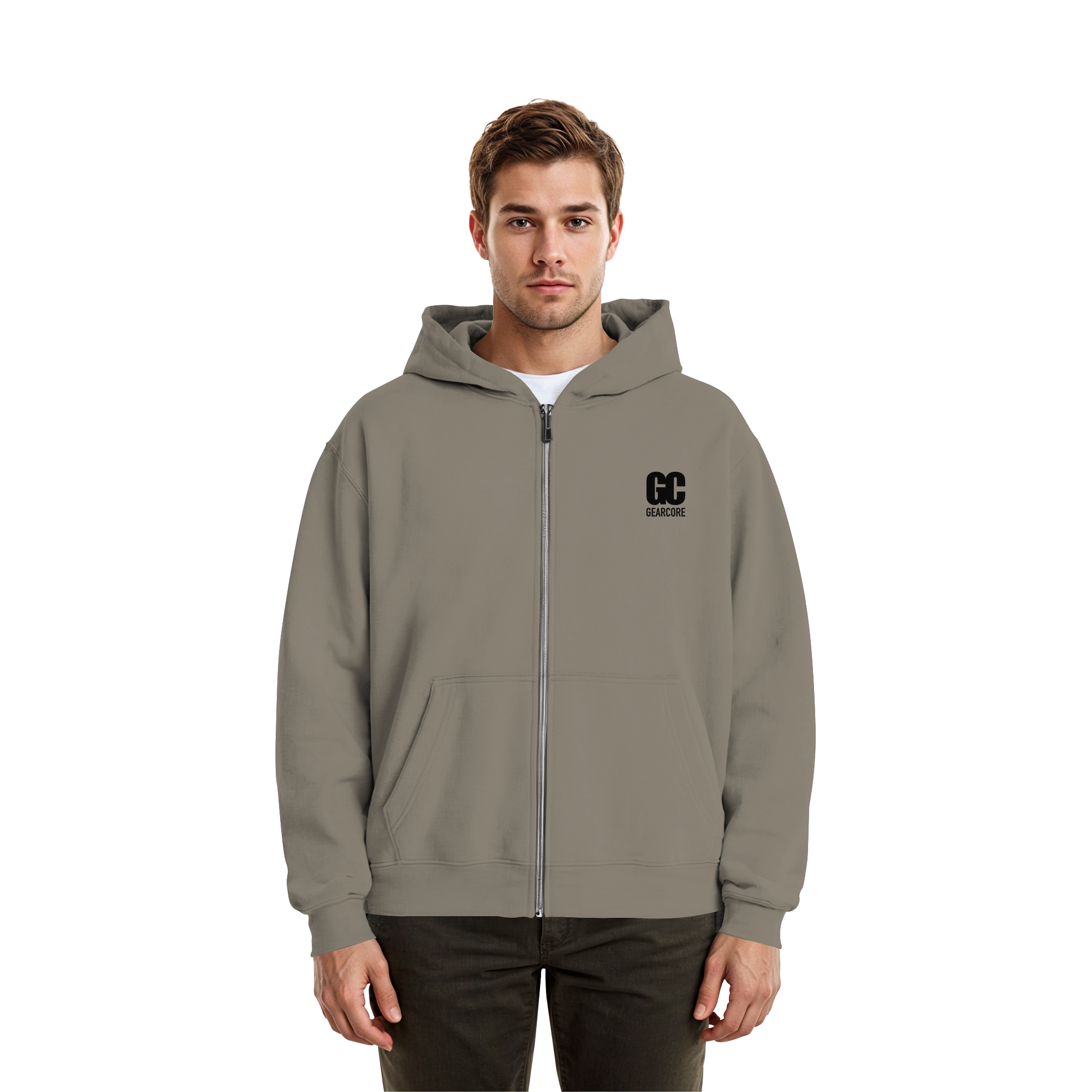 Basic Zipper Black Label Pale Olive