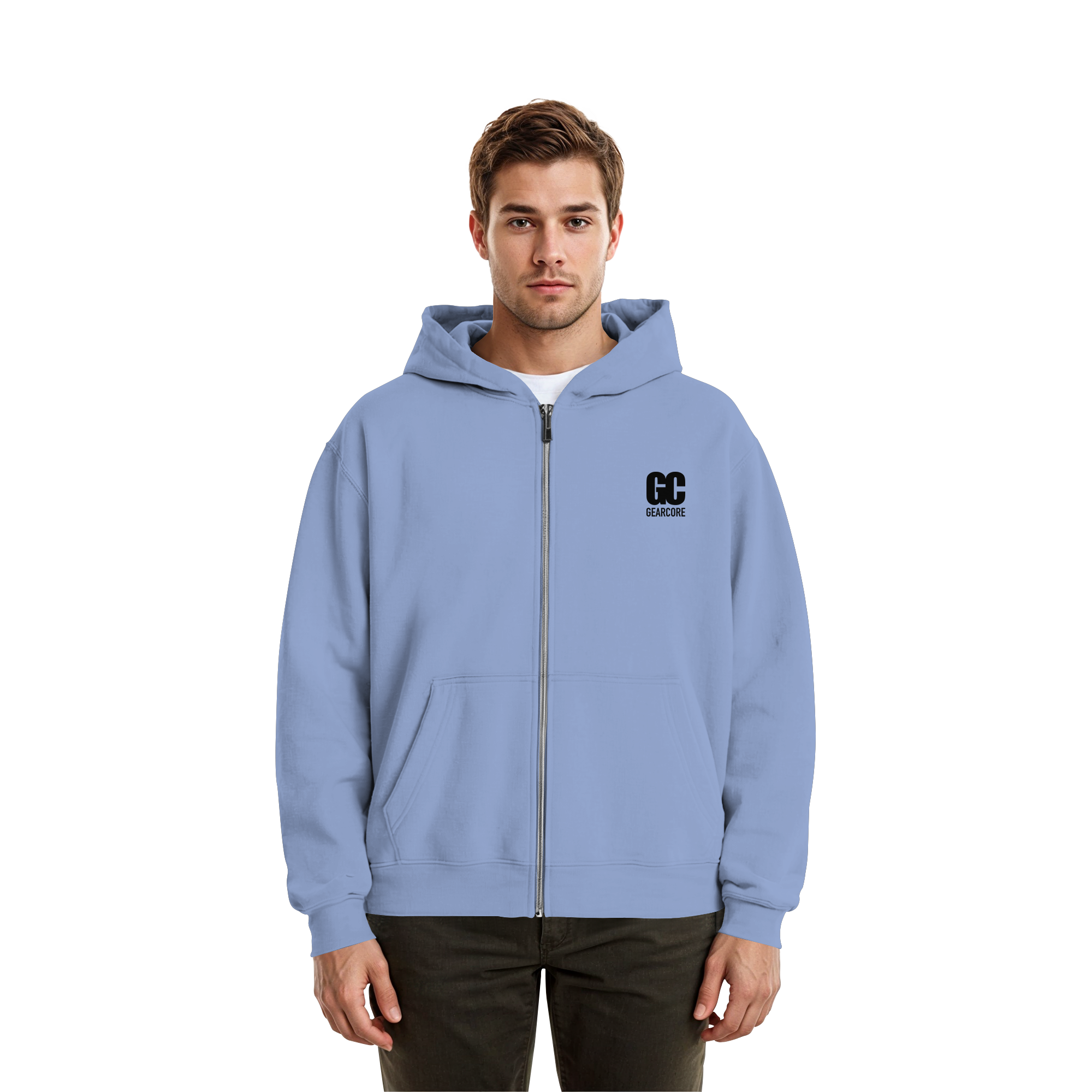 Basic Zipper Black Label Pale Olive