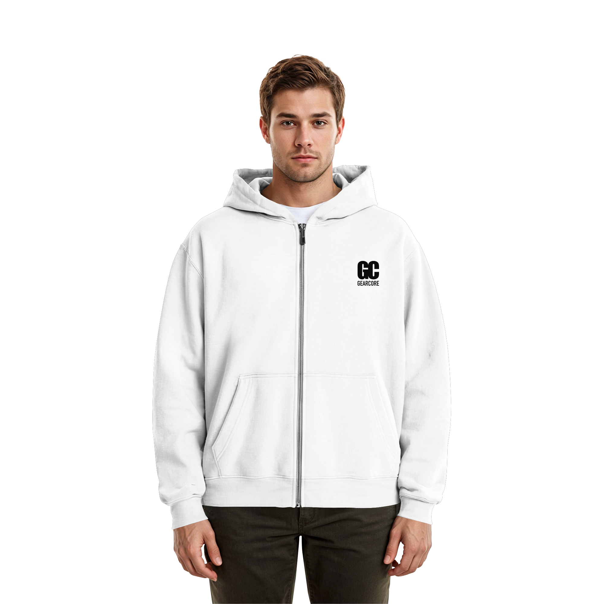 Basic Zipper Black Label Pale Olive