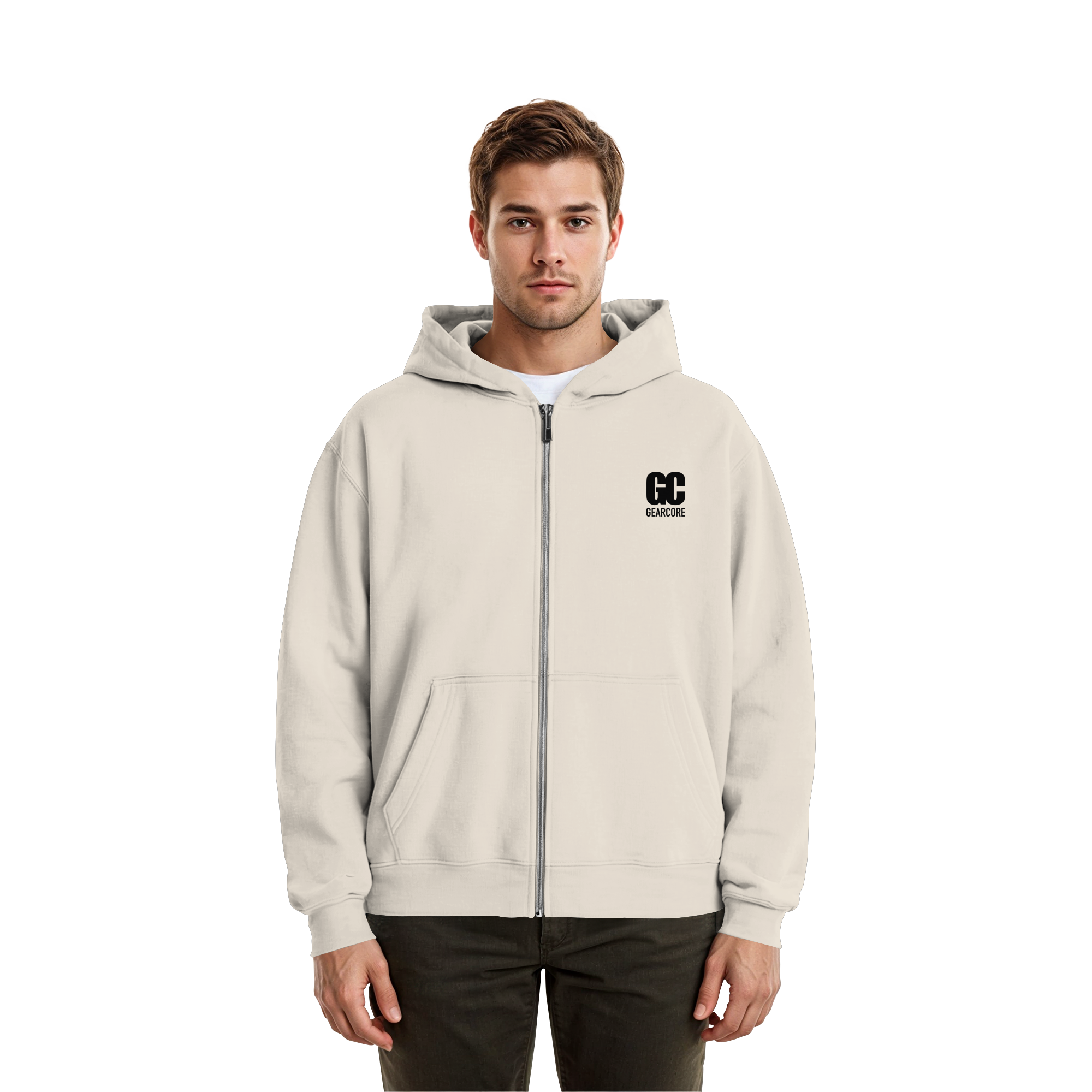 Basic Zipper Black Label Pale Olive