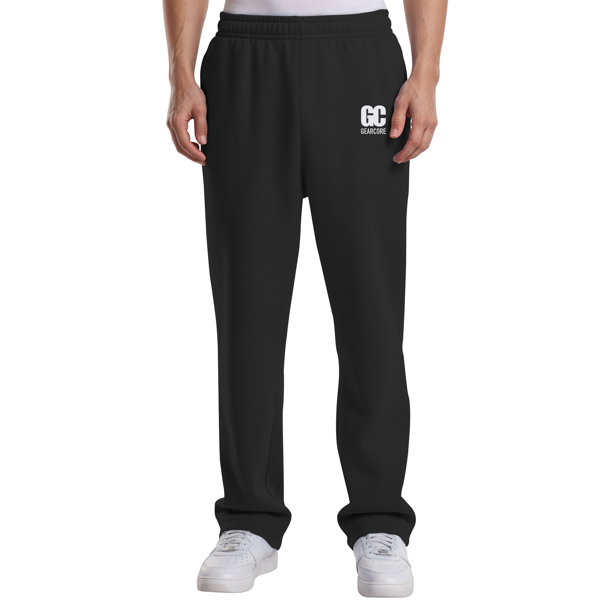 Basic Jogger White Label Black