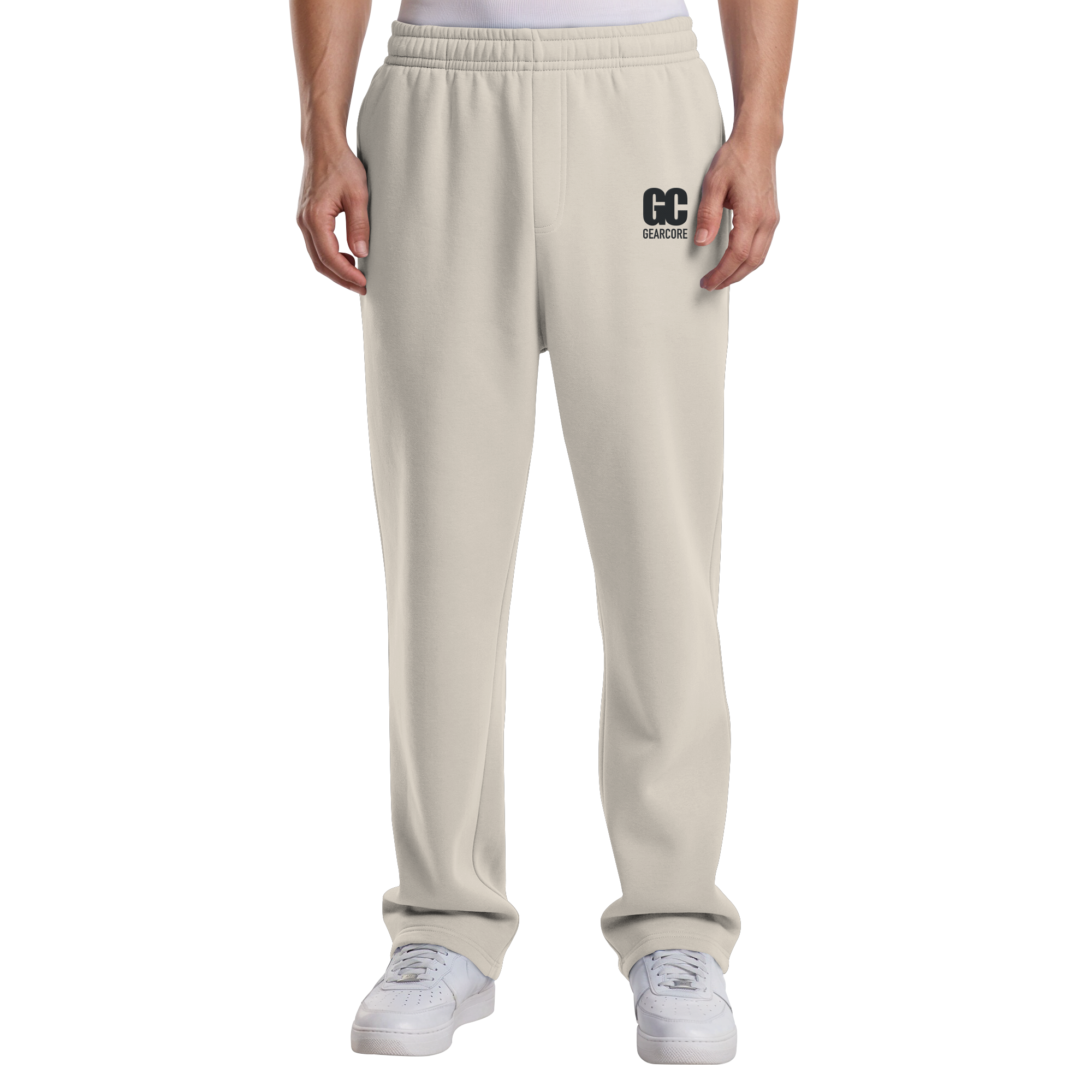 Basic Jogger Black Label White